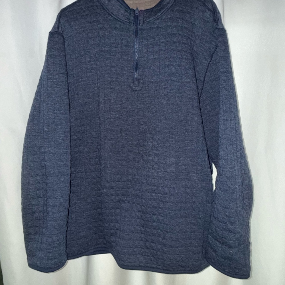 Simply Southern Men's Navy 1/4 Zip quilted Sweater